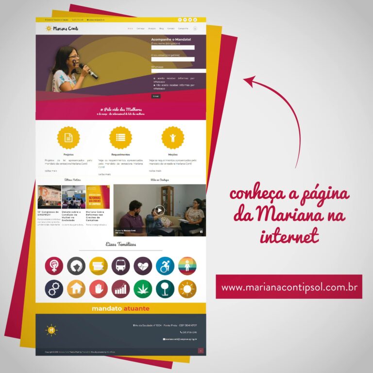 Acompanhe o novo site da Mariana!