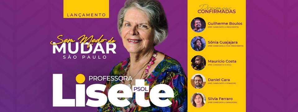 Lançamento de Lisete Arelaro como pré candidata ao governo de São Paulo pelo PSOL