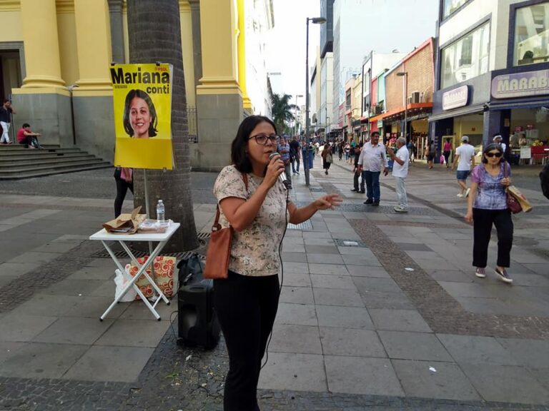 Mariana foi para a rua nesta sexta-feira, 18 de maio