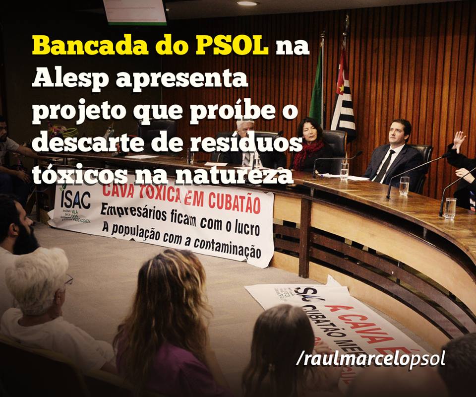 Bancada do PSOL na Alesp apresenta projeto de lei que proíbe a instalação de Cavas Subaquáticas no Estado de São Paulo.