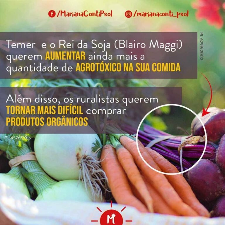 Contra o PL do Veneno. Contra os agrotóxicos.