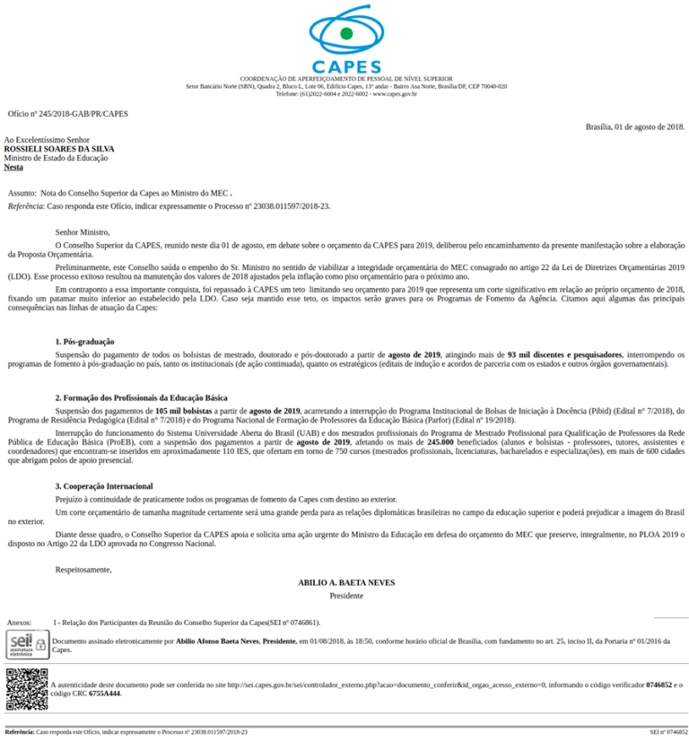 A ciência e a educação no Brasil correm sérios riscos