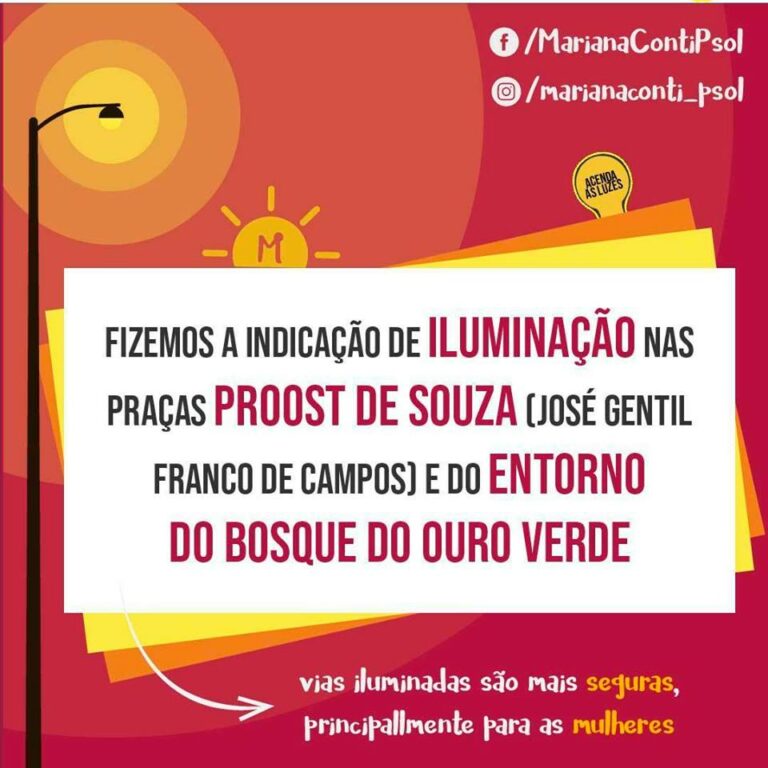 Iluminação no Proost de Souza