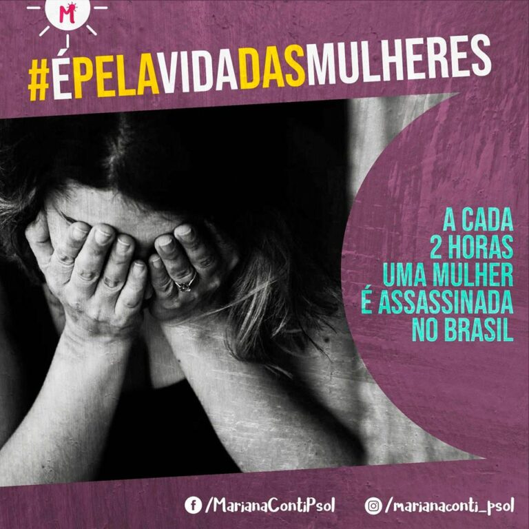 Doze(12) mulheres são assassinadas por dia no Brasil.