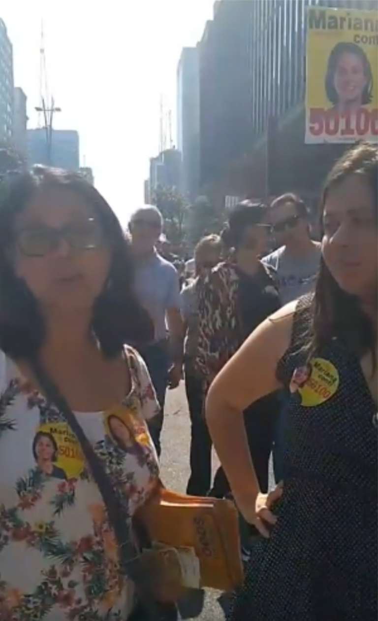Mariana Conti e Sâmia na Paulista!