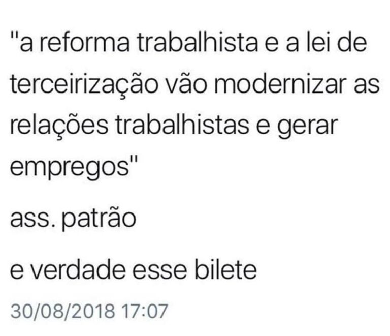 Mantemos a pergunta, cadê e qual pleno emprego?