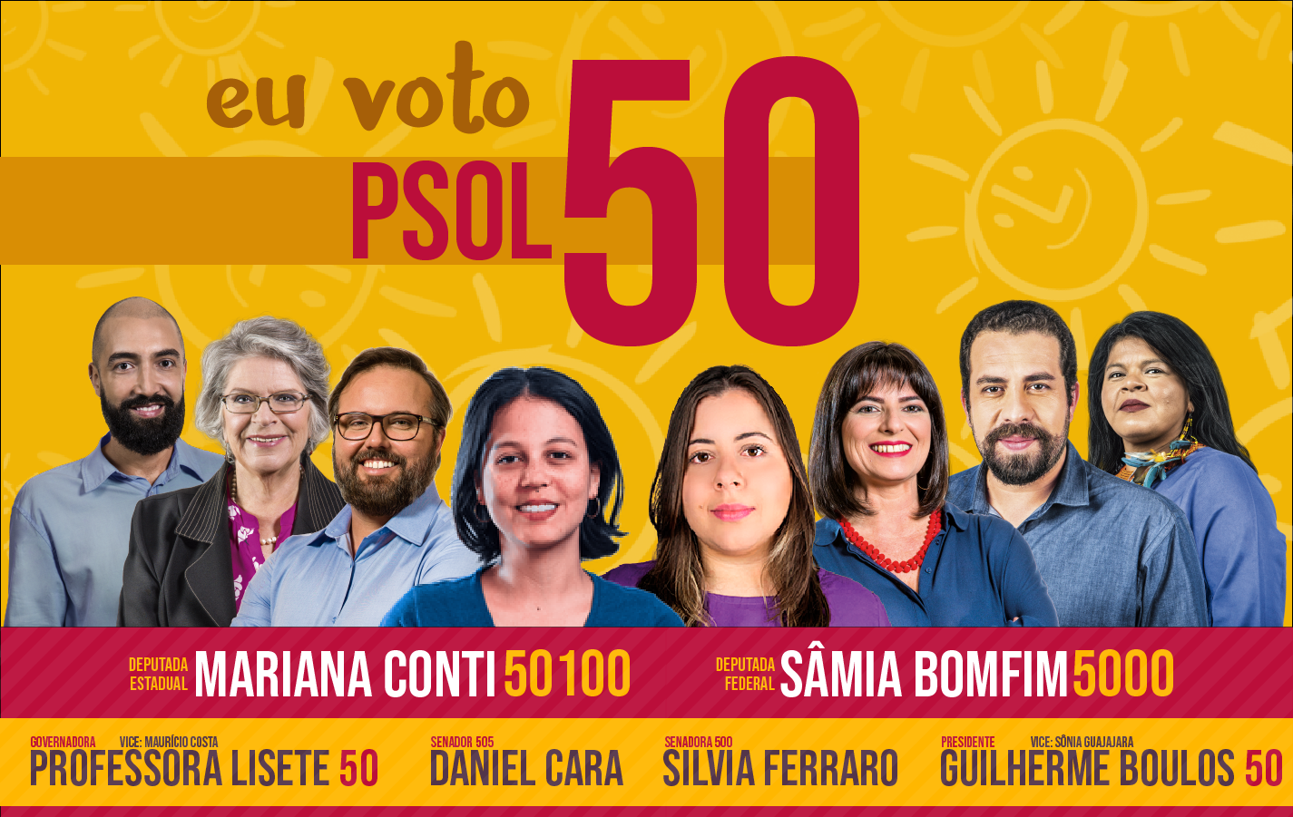 Conheça as candidatas e os candidatos do PSOL