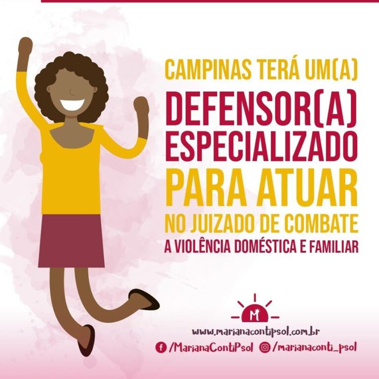 Campinas terá um(a) defensor(a) especializado(a) para atuar no juizado de combate à violência doméstica e familiar