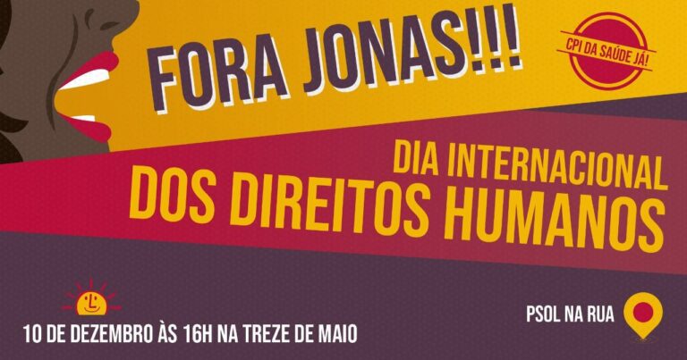 PSOL na Rua denunciando os abusos do governo Jonas Donizette.