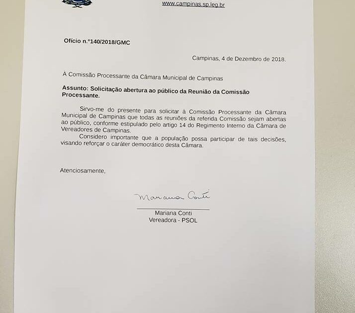 Vereadora Mariana Conti cobra reuniões abertas da Comissão Processante contra o prefeito Jonas Donizette