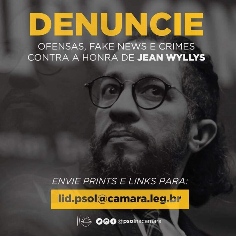 Denuncie mentiras e crimes de ódio contra JEAN WYLLYS