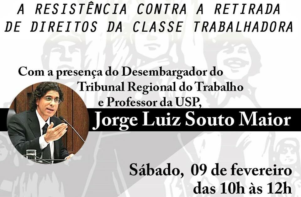 Não perca a entrevista com Jorge Luis Souto Maior