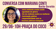 29/6-Conversa com Mariana Conti em Barão Geraldo.