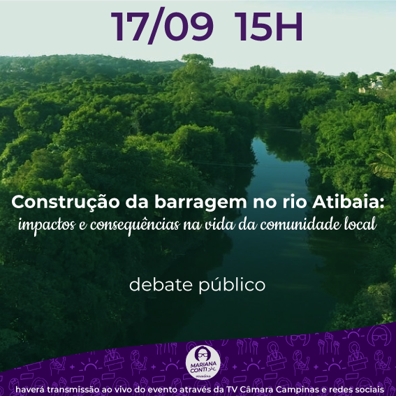 Debate na Câmara sobre a construção da barragem no rio Atibaia