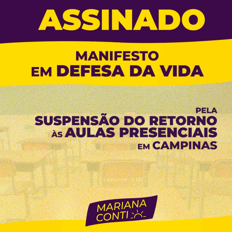 Mariana Conti assina Manifesto em Defesa da Vida