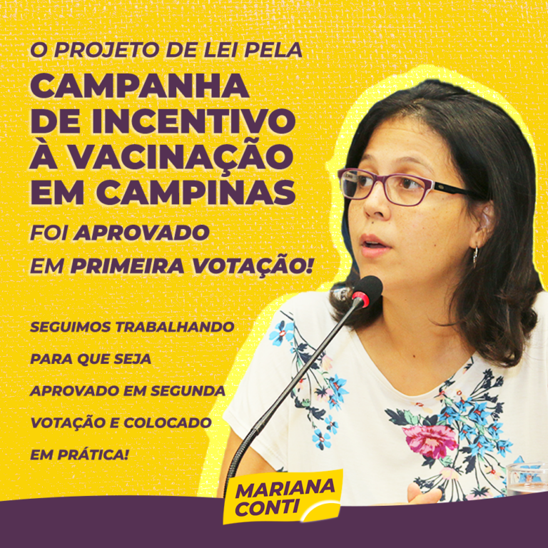 Projeto de Lei que institui a Campanha de Incentivo à Vacinação em Campinas é aprovado em 1ª votação
