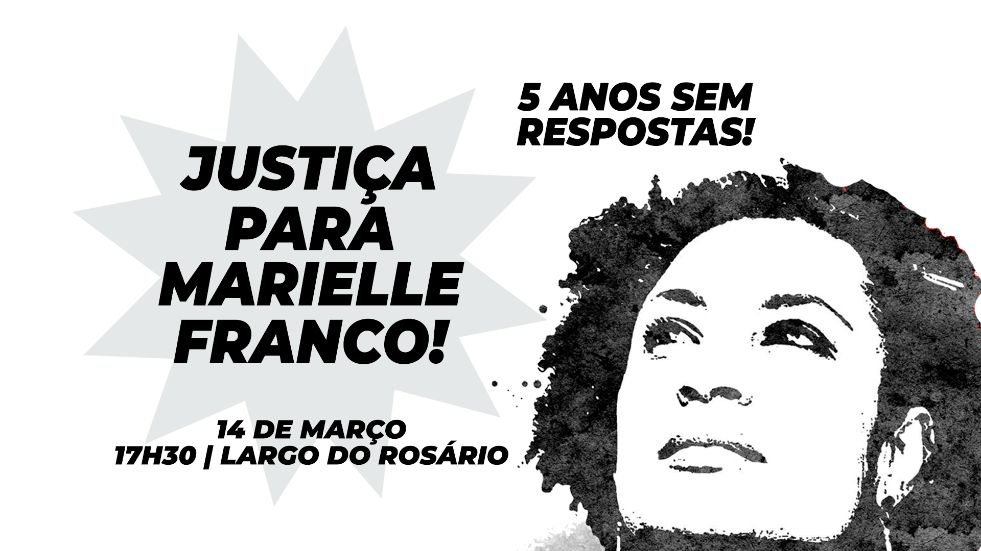 ✊🏿14 de março: Justiça por Marielle! – 5 anos sem resposta!